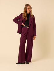 Deep Purple Double Breasted Tailored Blazer