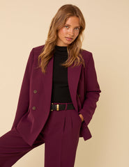 Deep Purple Double Breasted Tailored Blazer