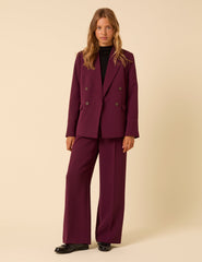 Deep Purple Double Breasted Tailored Blazer