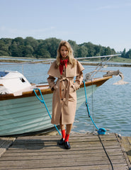 Camel Cape Trench Coat