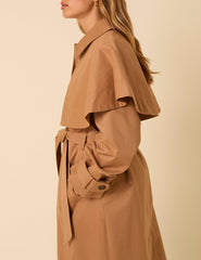 Camel Cape Trench Coat