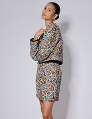 Black Floral Tapestry Jacket
