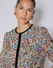 Black Floral Tapestry Jacket