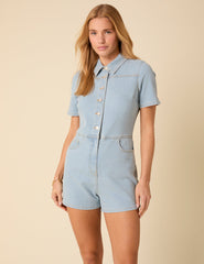 Light Blue Denim Playsuit