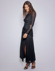 Petite Black Tammy Midi Dress