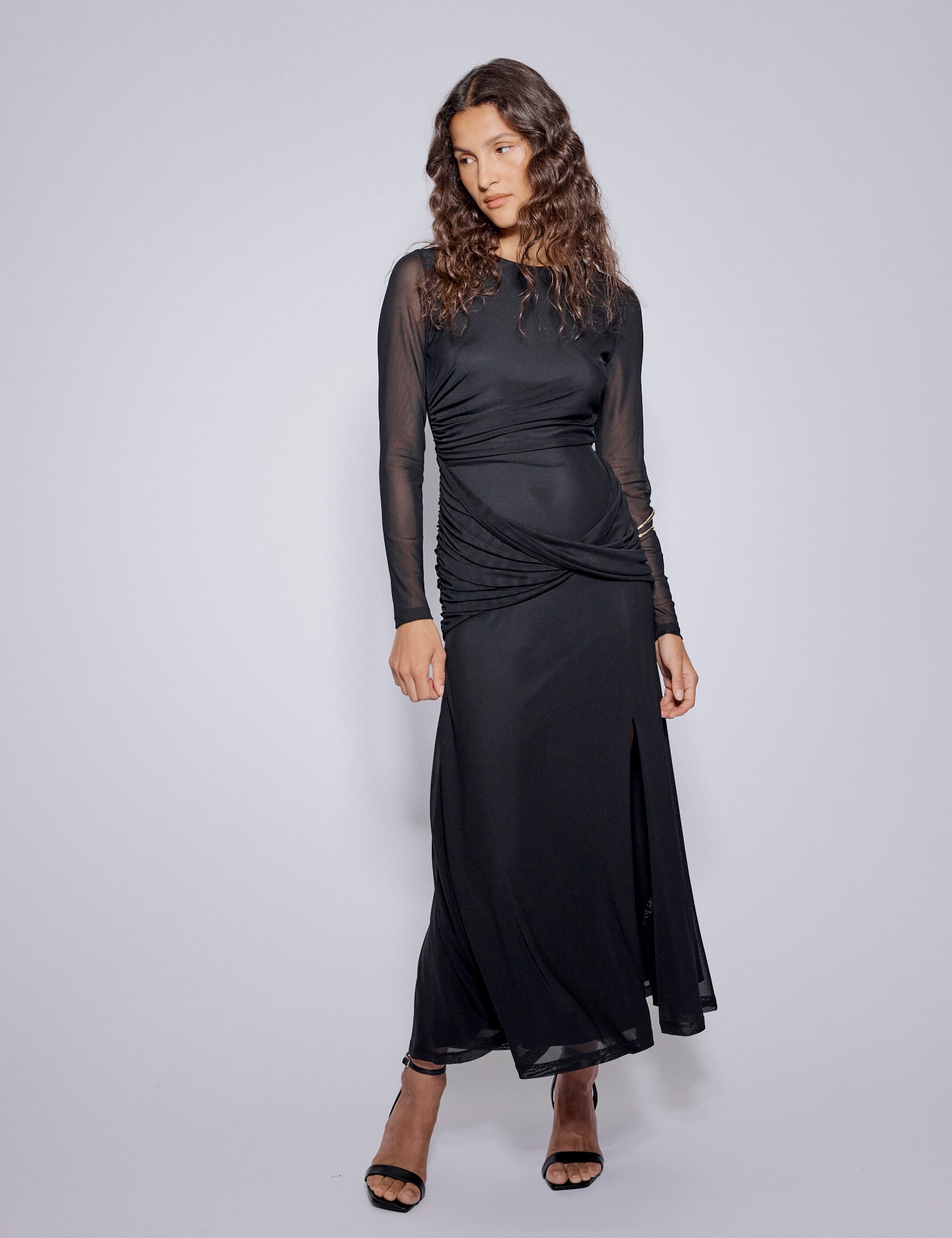 Petite Black Tammy Midi Dress
