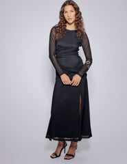 Petite Black Tammy Midi Dress