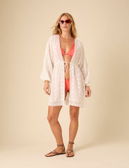 Orange Broderie Anglaise Frill Bikini Bottoms