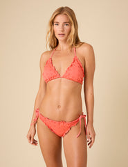 Orange Broderie Anglaise Frill Bikini Bottoms