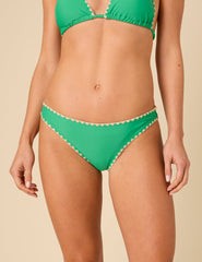 Green Whipstitch Bikini Bottoms