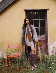 Brown Heritage Check Pleated Mini Skirt