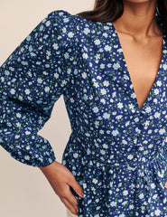 Blue Floral Ria Blouse