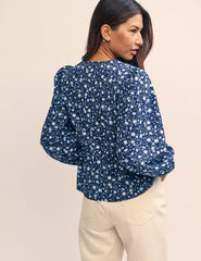 Blue Floral Ria Blouse