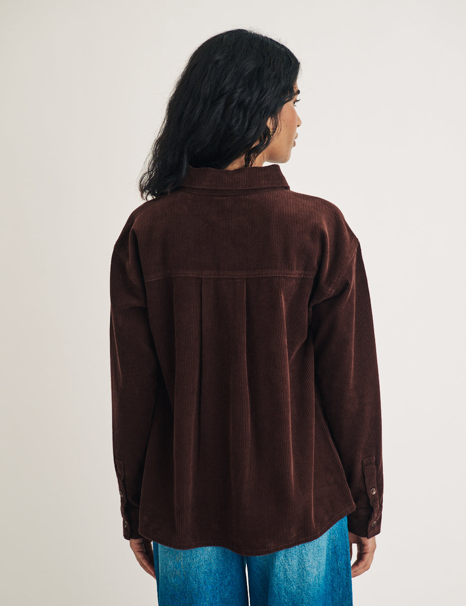 Brown Cord Overshirt