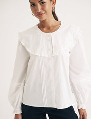White Peter Pan Collar Blouse