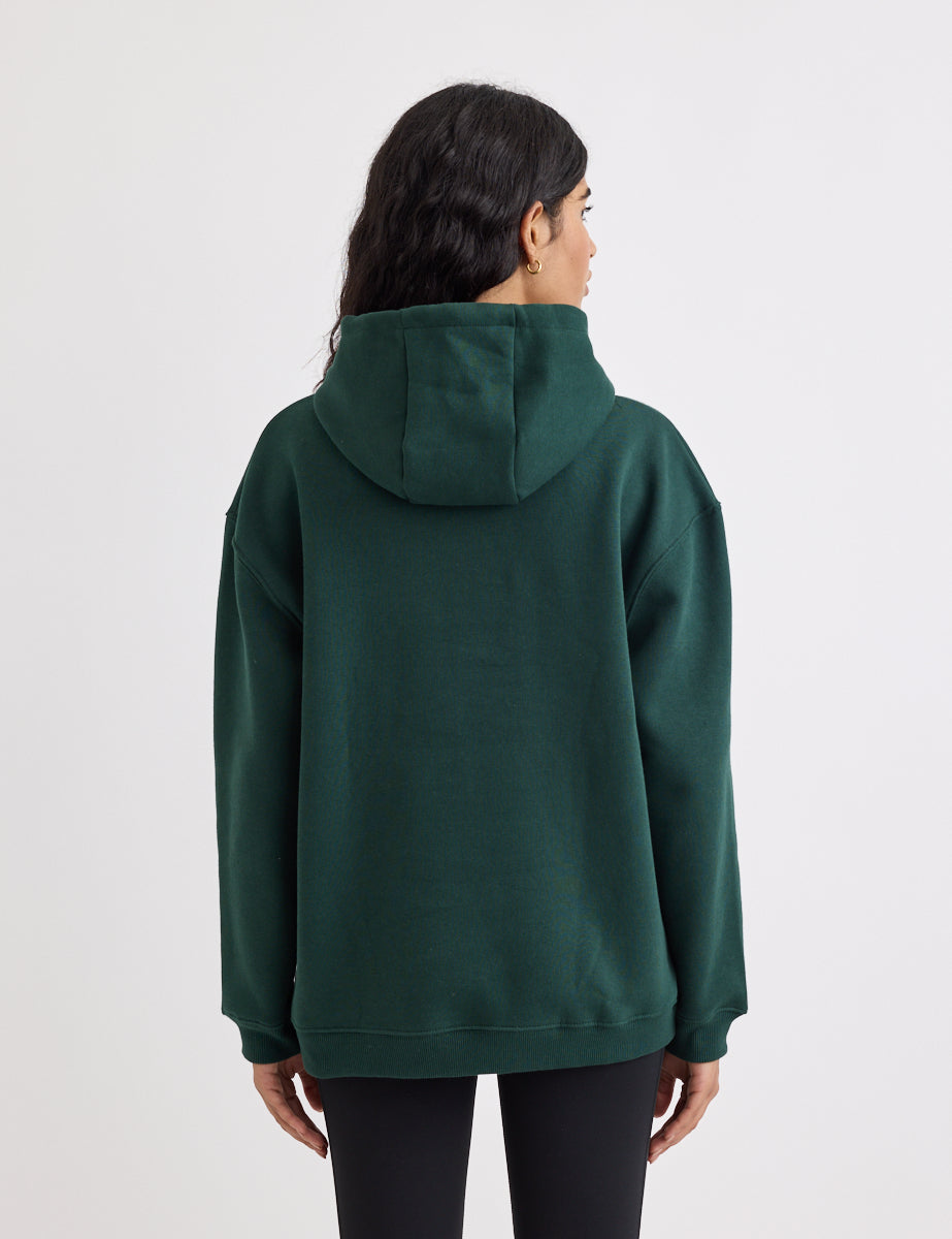 Green Longline Hoodie