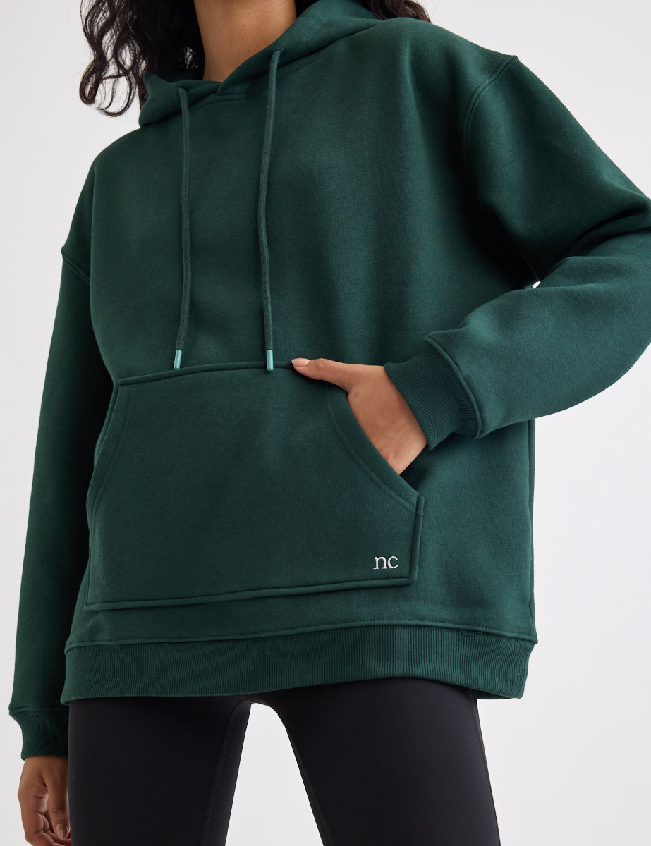 Green Longline Hoodie