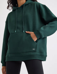 Green Longline Hoodie