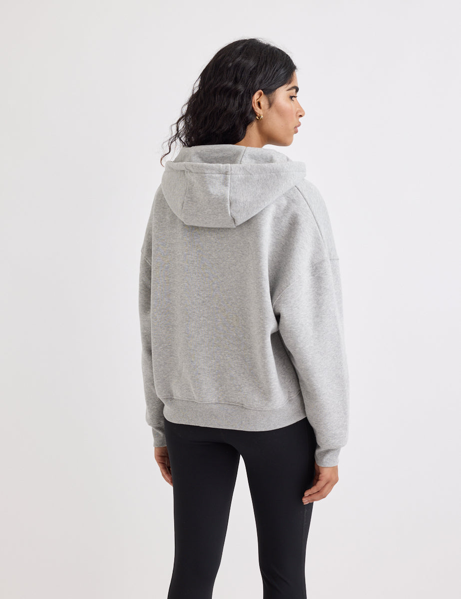 Grey Zip Through Hoodie