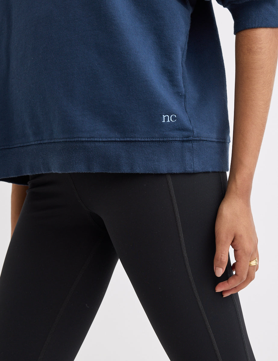 Navy Boxy Sweatshirt