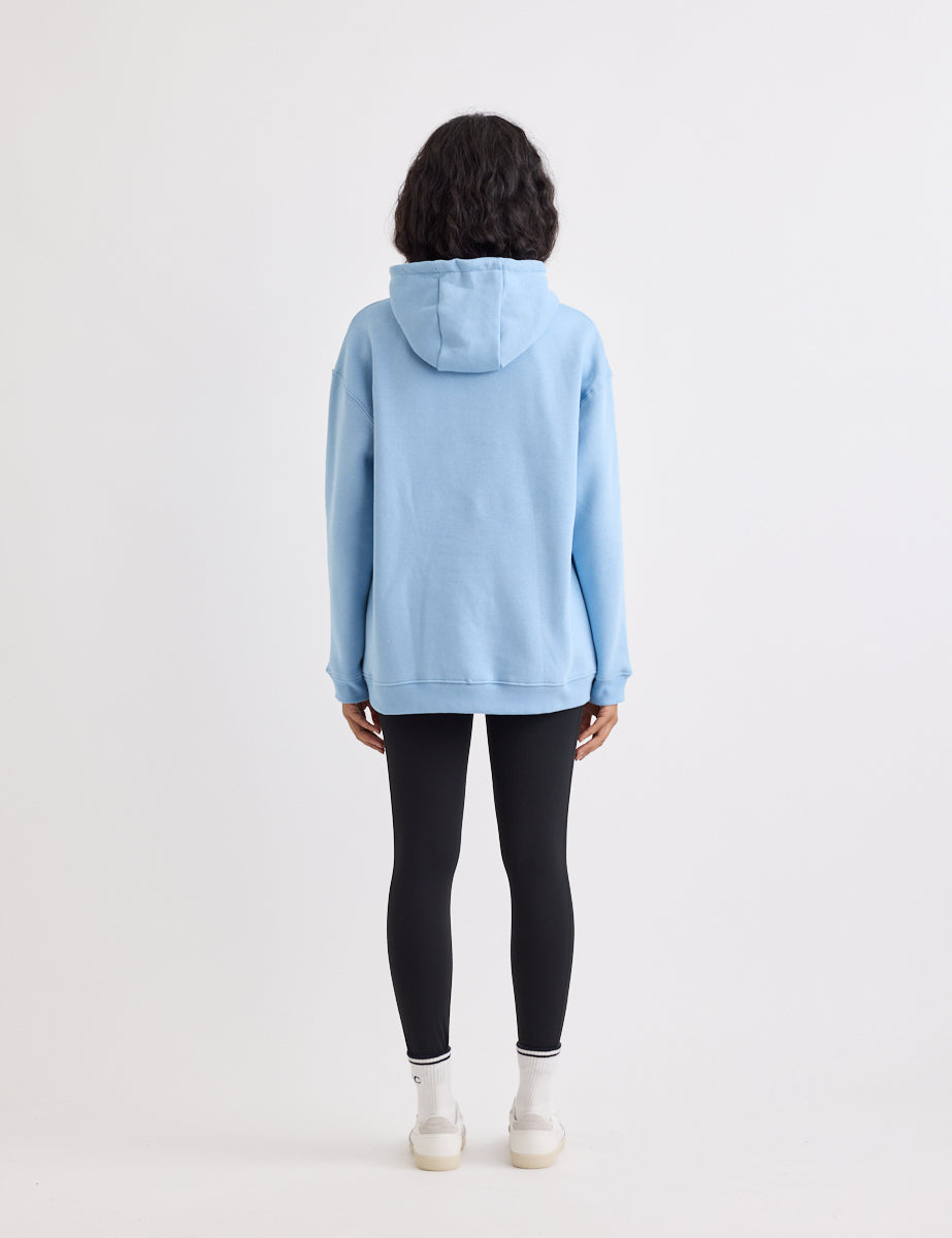 Blue Longline Hoodie