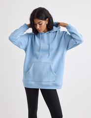 Blue Longline Hoodie