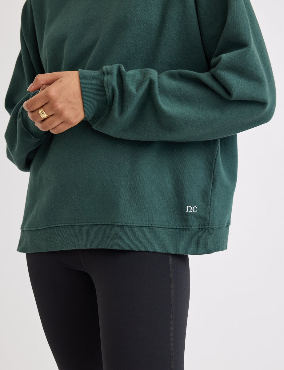 Green Boxy Sweatshirt