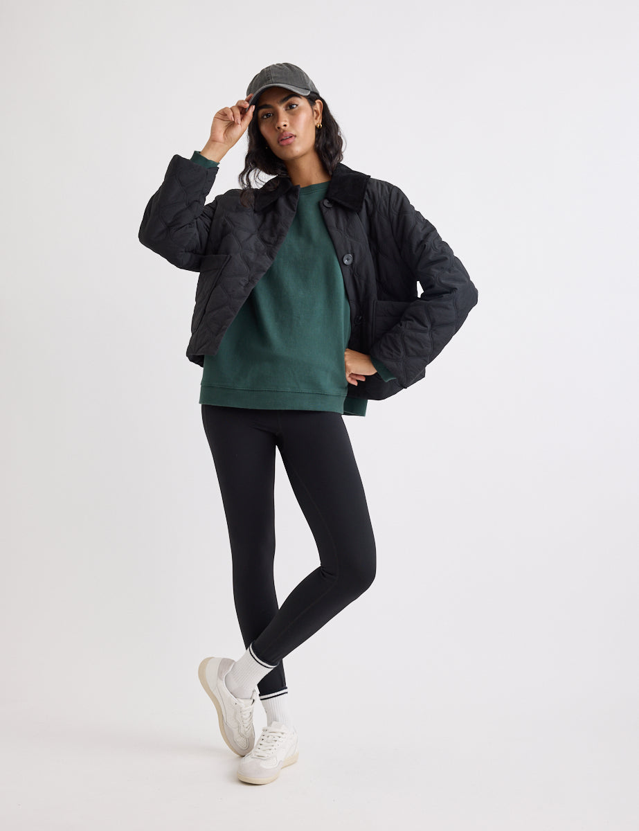Green Boxy Sweatshirt