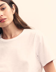White Easy Fit Crew Neck T-Shirt
