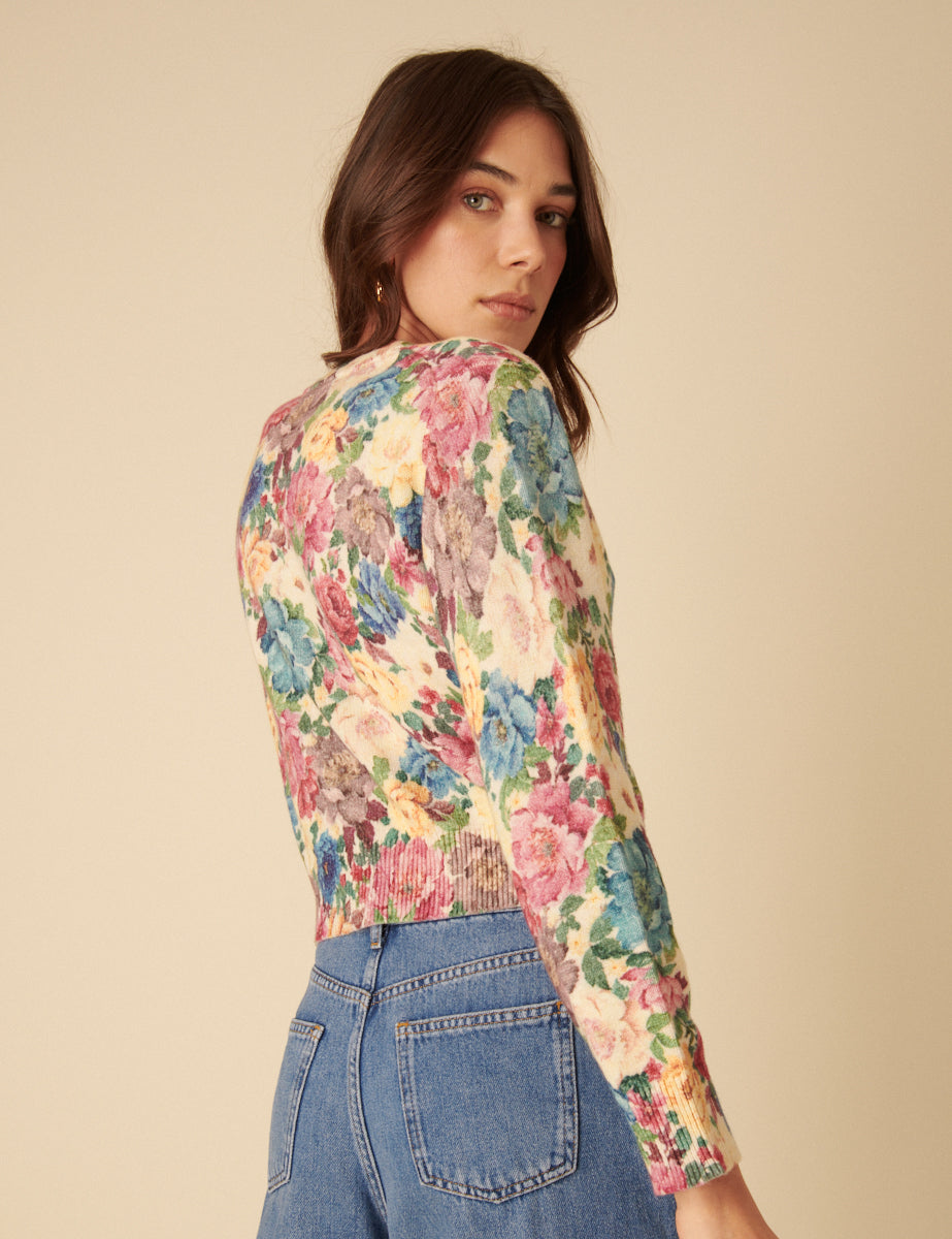 Floral Printed Cardigan