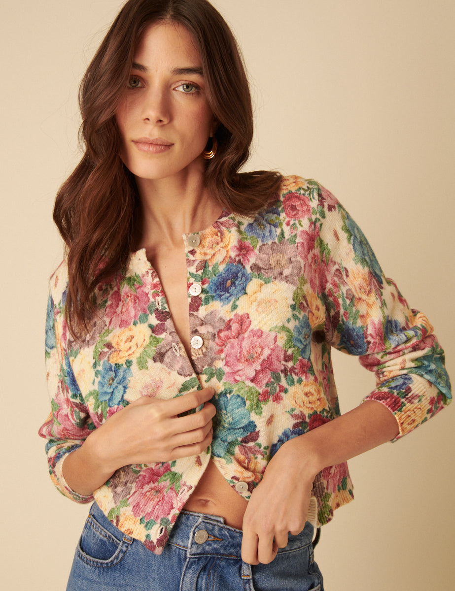 Floral Printed Cardigan