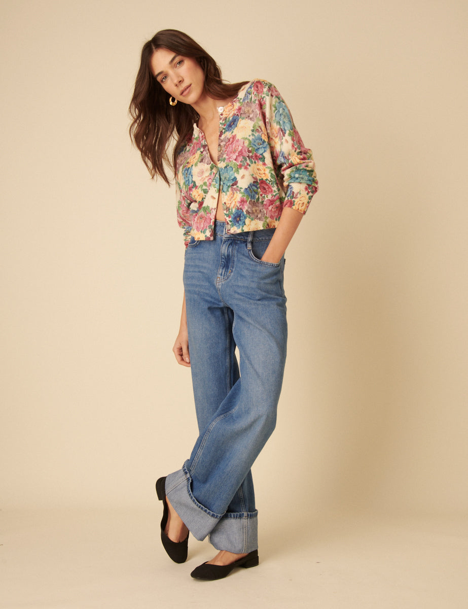 Floral Printed Cardigan