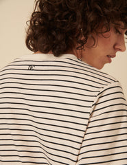 White Striped Oversized T-shirt