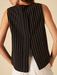 Black Pinstripe Swing Top