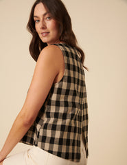 Black Check Swing Top