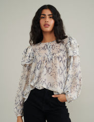 Snake Print Blouse