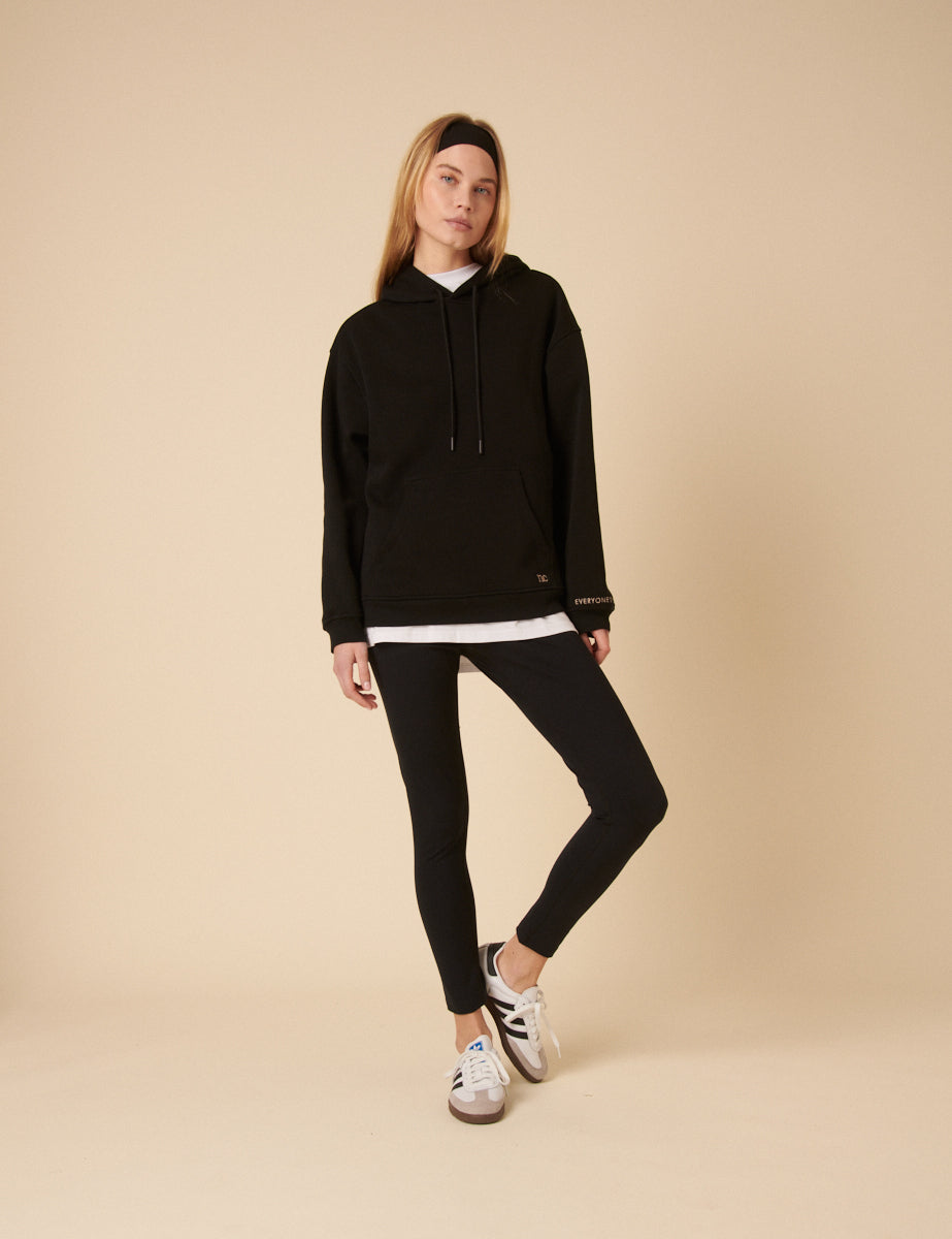Black Relaxed Hoodie