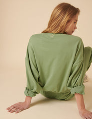 Green Drop Shoulder Sweatshirt