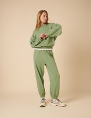 Green Drop Shoulder Sweatshirt