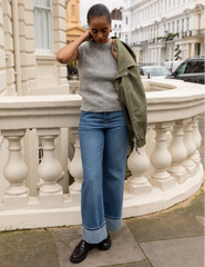 Grey Alpaca Wool Blend Knitted Vest