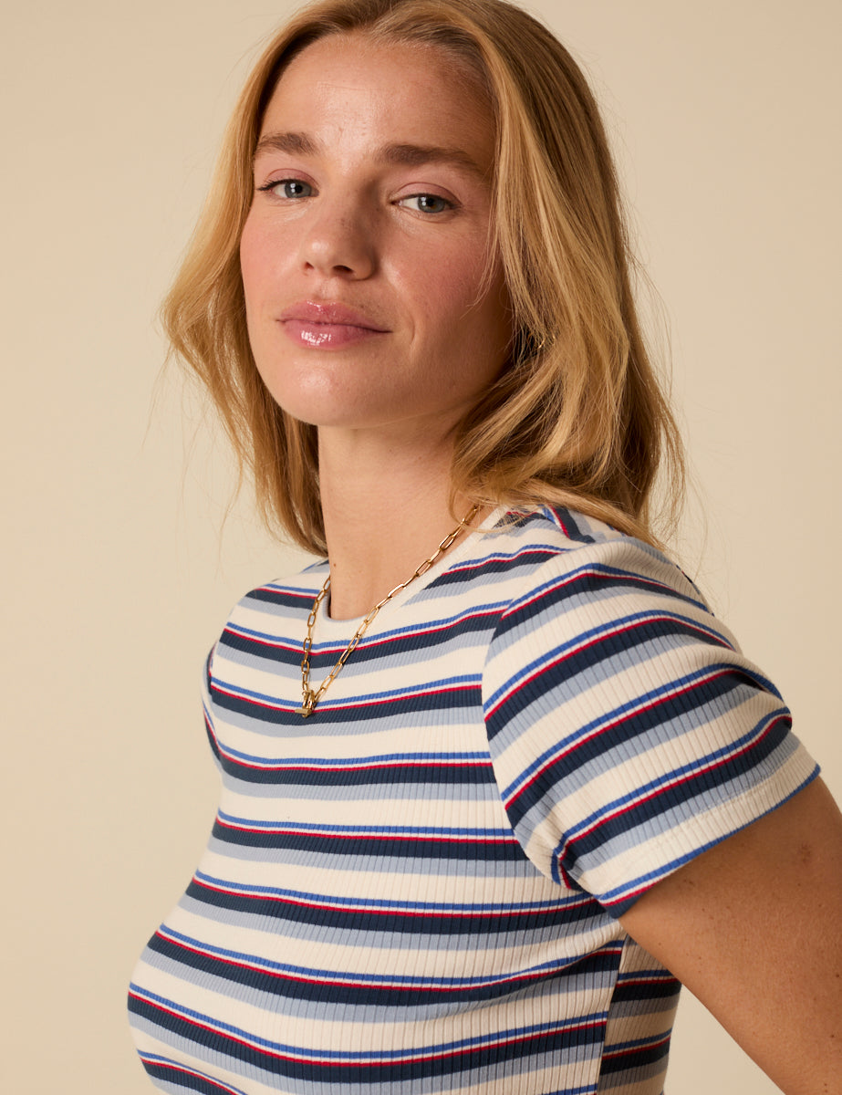 White Striped Baby T-Shirt