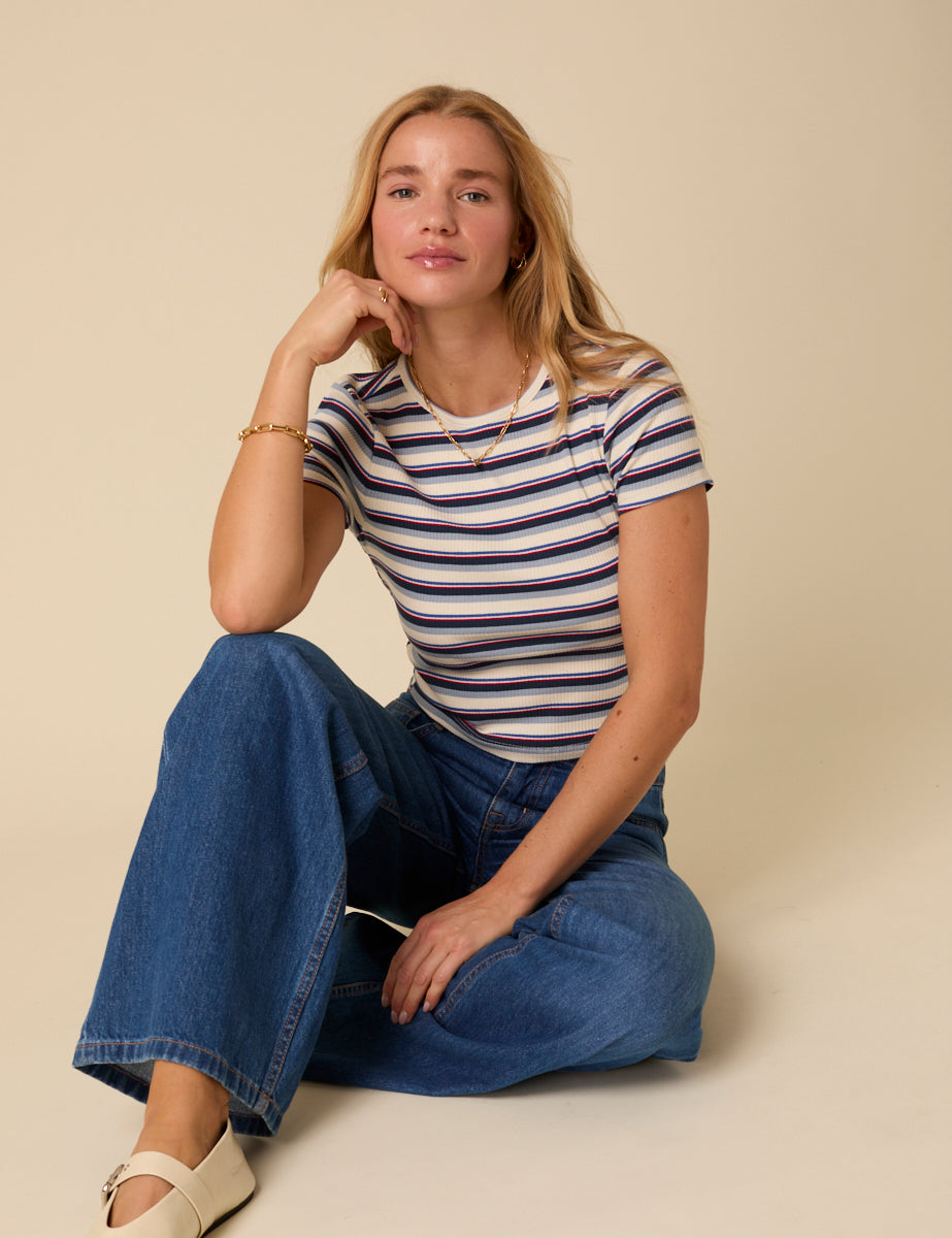 White Striped Baby T-Shirt