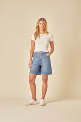 Cream Ribbed Sunshine Embroidered Baby T-Shirt