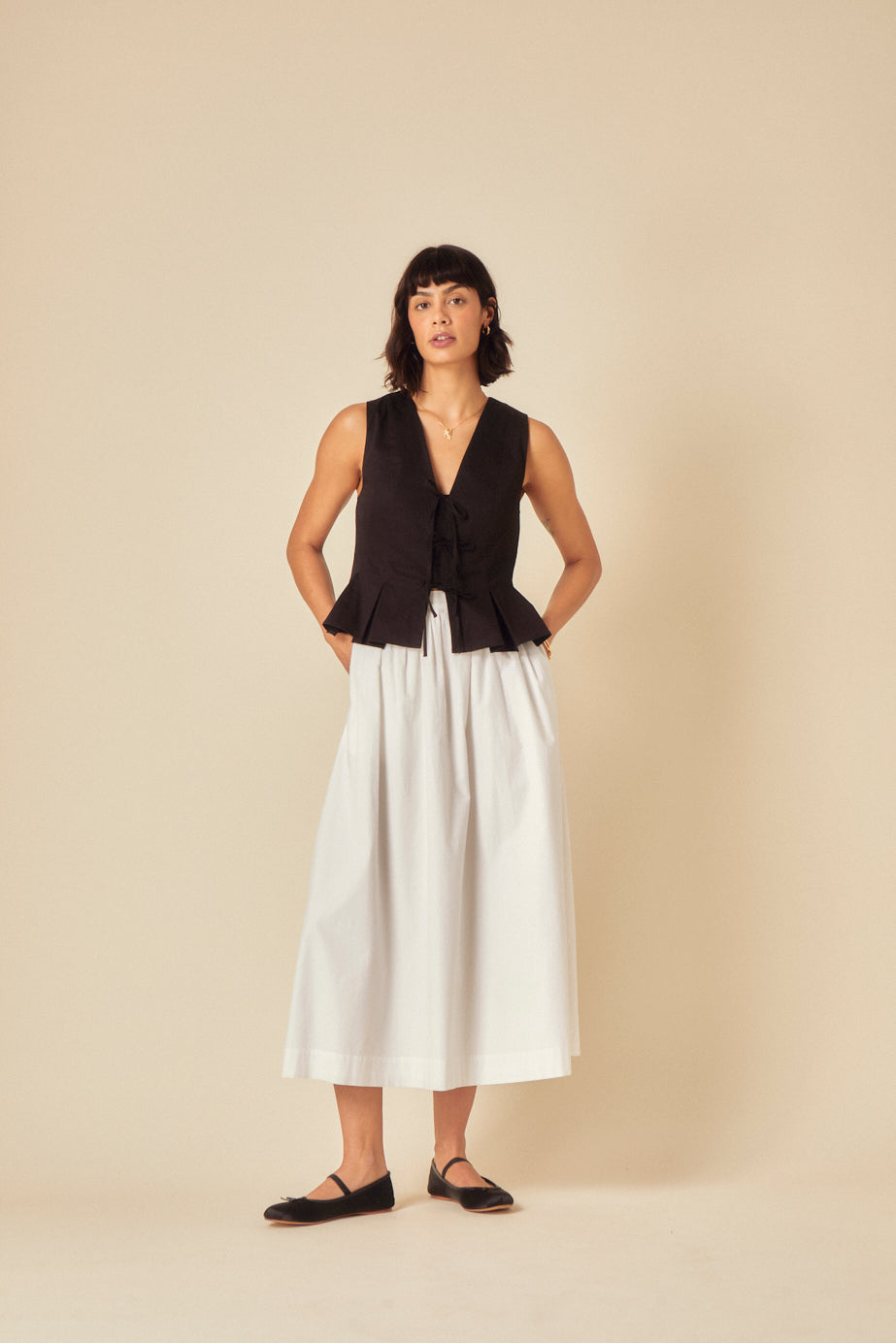 Black Tie Front Waistcoat