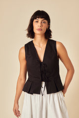 Black Tie Front Waistcoat