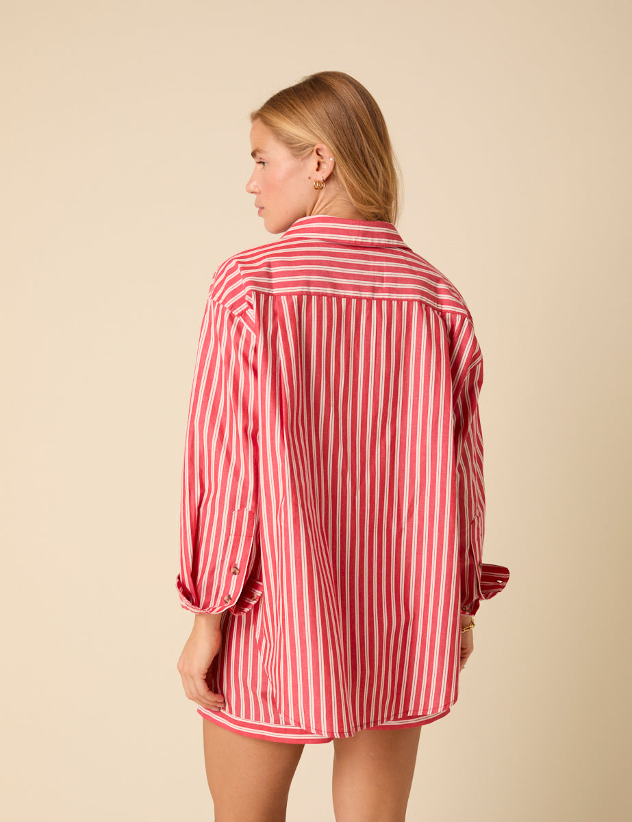 Red And White Striped Shirt