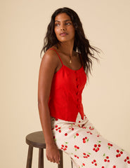 Red Strappy Waistcoat