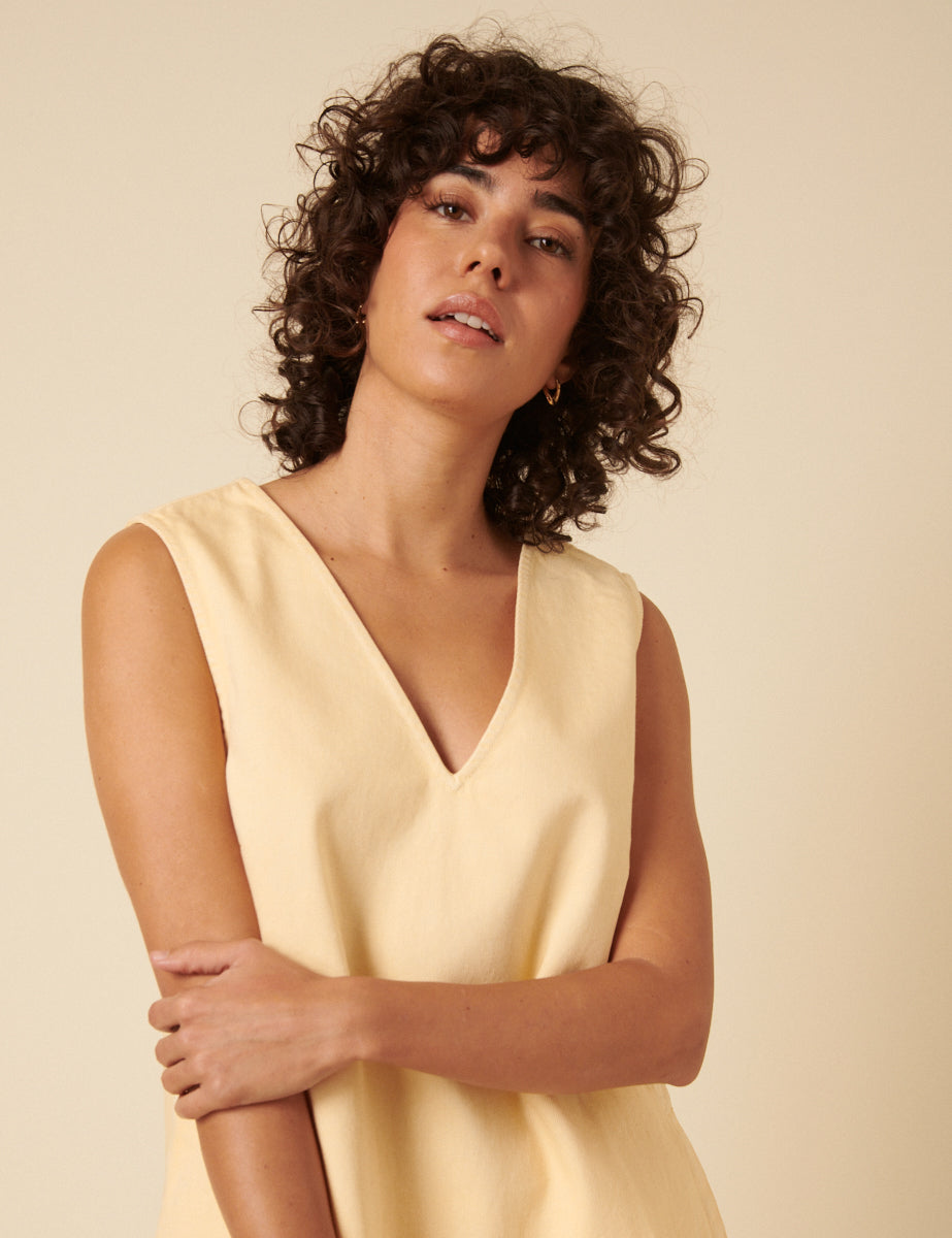 Butter Yellow Swing Top