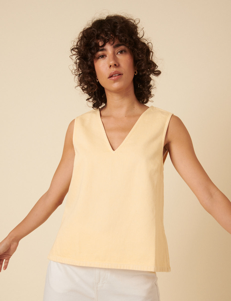 Butter Yellow Swing Top