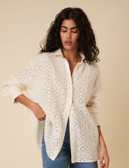 White Broderie Angalise Shirt